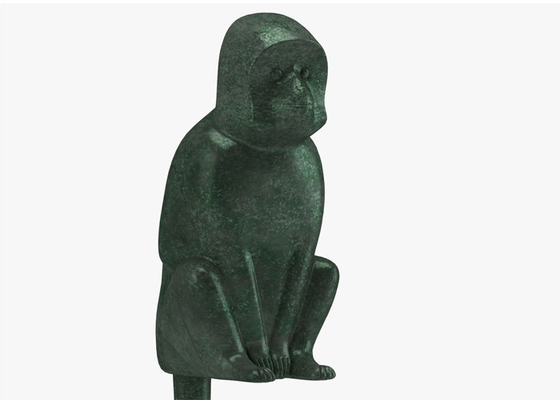 Life Size Metal Casting Bronze Statue Sitting Monkey Sculpture