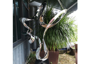80cm Abstract Polished Stainless Steel Sculpture In Stock Wangstone Design