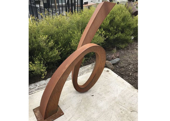 Modern Outdoor Rusty Corten Steel Sculpture For Garden