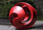 Public Red Stainless Steel Sphere Sculpture / Large Metal Art Sculptures