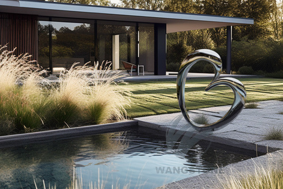 良い価格 ガーデンヤード モダンアート ミラー ポーリング 恋愛ハート彫刻 オンライン