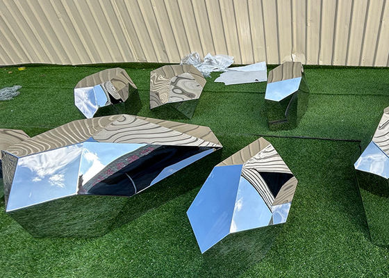 良い価格 様々なサイズ モダンガーデン メタルアート ステンレス・スティール ロック彫刻 オンライン