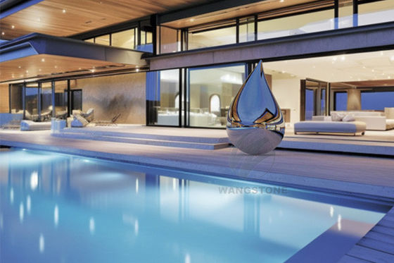 良い価格 ステンレス・スティール 磨き外用金属アート 水滴彫刻 オンライン