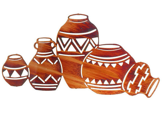 良い価格 現代的な内部の金属の壁の彫刻の原住民陶器の形の錆ついた終わり オンライン