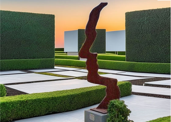 良い価格 オーダーメイド 腐った屋外金属ガーデン アート カーテン 鋼の顔彫刻 オンライン