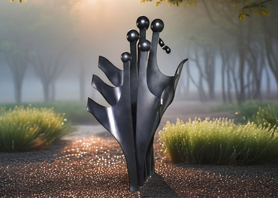 良い価格 カスタム塗装 抽象的な金属ガーデン アート モダンステンレス スチール 屋外彫刻 オンライン
