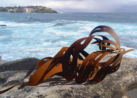 良い価格 大きい錆ついた庭のCortenの鋼鉄彫刻、屋外の金属の彫刻の概要の装飾 オンライン