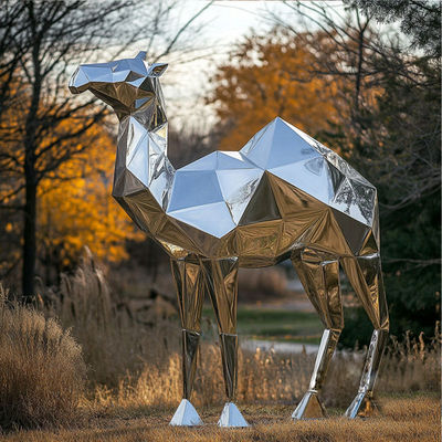 良い価格 3D画 鏡 ポーリング ジオメトリ ステンレス ステンレス ラクダ彫刻 オンライン