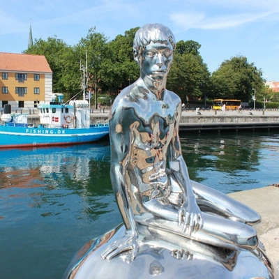 Life Size Figure Modern Large Outdoor Stainless Steel Man Sculpture