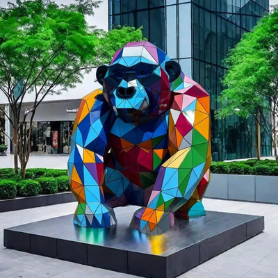 良い価格 中国 装飾彫刻 レーザー切削 ステンレス鋼 猿彫刻 オンライン