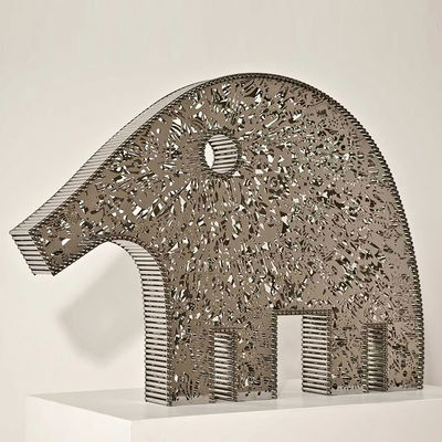 良い価格 金属の花象像 ステンレス鋼 室内・室外用抽象動物芸術 オンライン