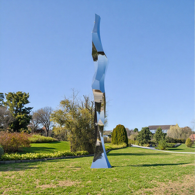 良い価格 カスタムポリッシュモダンアート幾何学庭ステンレス鋼屋外彫刻 オンライン