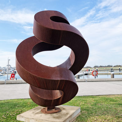 良い価格 工場風化鋼彫刻 景観金属抽象コルテン鋼彫刻 ガーデン装飾用 オンライン