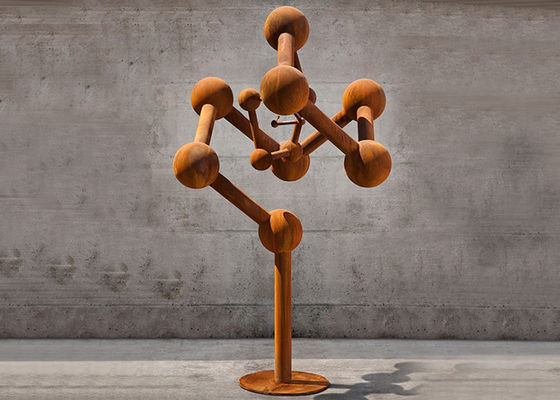 良い価格 Cortenの美しい公共の鋼鉄彫刻、幾何学的な錆つかせた鋼鉄庭の芸術 オンライン