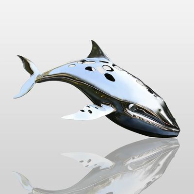 良い価格 Customized Hollow-Out Leaping Whale Art Statue, Outdoor Water Feature Centerpiece オンライン