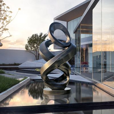 良い価格 SERENITY Mirror | Contemporary Abstract Stainless Steel Sculpture for Outdoor Garden オンライン