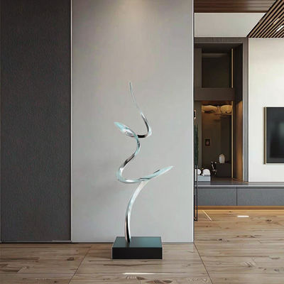 良い価格 Mirror Polished Modern Abstract Metal Art Sculpture Elegant Luxury Decor for Interior Spaces オンライン