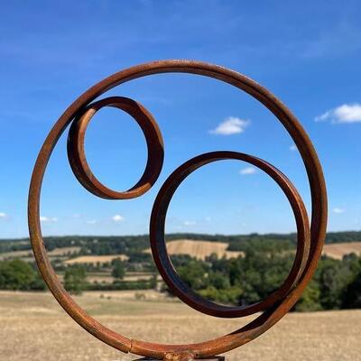良い価格 Large Circle Ring Modern Corten Outdoor Garden Abstract Art Sculpture オンライン
