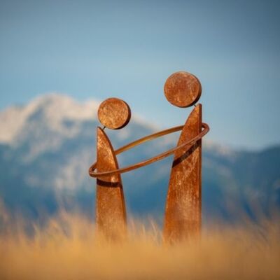 良い価格 Corten Steel Sculpture Abstract Art for Outdoor/Garden Decoration Landscaping オンライン