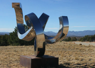 良い価格 磨かれたステンレス鋼の抽象彫刻の現代的な金属の庭の装飾 オンライン