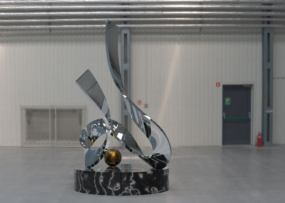 良い価格 概要現代屋外ミラーのステンレス鋼の彫刻 オンライン