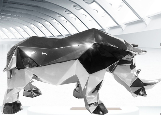 良い価格 注文ミラーの磨かれたステンレス鋼のサイの彫刻 オンライン