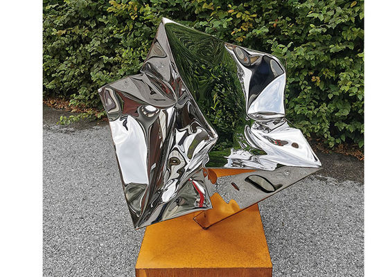 良い価格 ミラーの磨かれたステンレス鋼の立方体の彫刻ODM OEMサポート オンライン