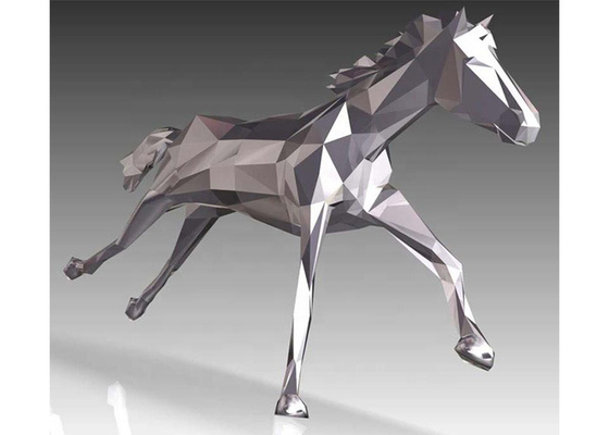広場か庭の装飾のステンレス鋼の馬の彫刻のマットは 180cm を終えました