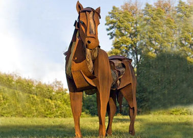 良い価格 実物大の金属の馬の彫刻/金属の馬の庭の彫刻の錆ついた仕上げ オンライン