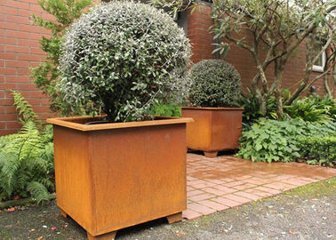 良い価格 金属の植木鉢/正方形の金属の庭プランターCortenの現代流行の正方形の鋼鉄 オンライン