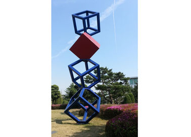 良い価格 立方体の庭の大きいステンレス鋼の彫刻の屋外の金属の芸術の彫刻 オンライン