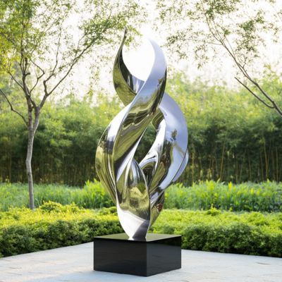 良い価格 Custom Modern Public Decoration Stainless Steel Spiral Sculpture オンライン