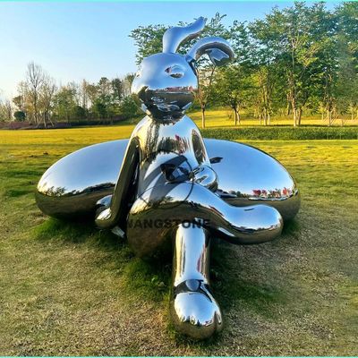 良い価格 Cartoon Animal Character Sculpture Decoration Stainless Steel Mirror Polished Statue オンライン