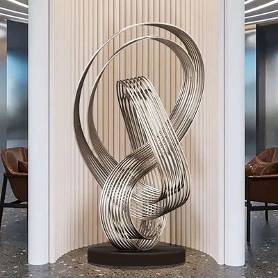 良い価格 Abstract Metal Floor Sculpture Modern Indoor Stainless Steel Art Piece オンライン
