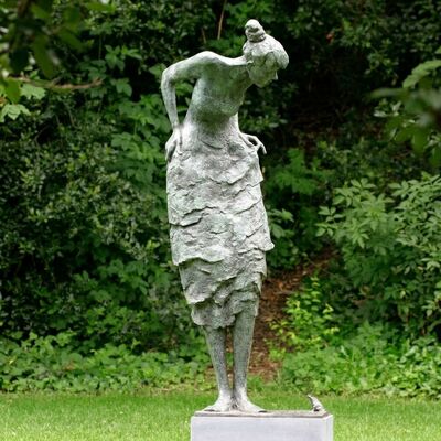 良い価格 手作り 青銅 女性 と 青虫 庭 の 像 - 生体 サイズ の パチナ 彫刻 オンライン