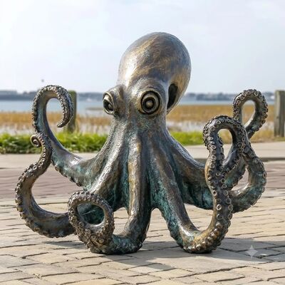 良い価格 手作りのブロンズ巨大タコ像 |沿岸および航海のホームオフィスの装飾 オンライン
