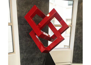 良い価格 装飾のための赤によって塗られる金属の彫刻の近代美術の幾何学的な彫刻 オンライン