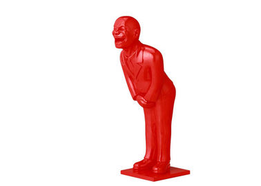 良い価格 実物大の歓迎によって塗られる金属の彫刻の赤いボーイングの人のガラス繊維の彫刻 オンライン