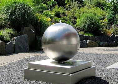 良い価格 ブラシをかけられた屋外のWangstoneの装飾の彫刻のステンレス鋼水球の噴水 オンライン