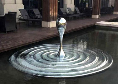 注文のサイズの芸術の水プールのための現代ステンレス鋼の彫刻水低下