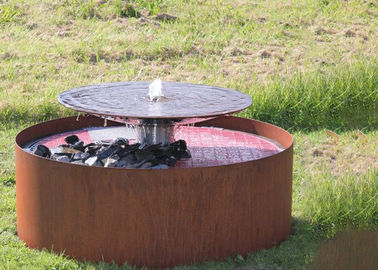 円形の滝の滝のCorten庭のための鋼鉄水特徴の噴水