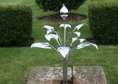 良い価格 現代屋外の芸術のステンレス鋼の彫刻の製作の庭の花の彫刻 オンライン