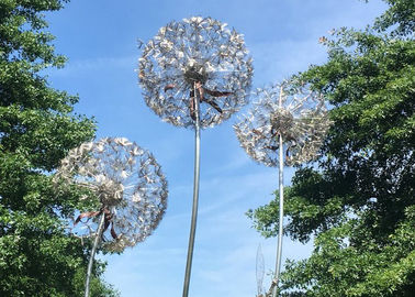 非常にステンレス鋼のタンポポの彫刻の鋼鉄タンポポの彫刻